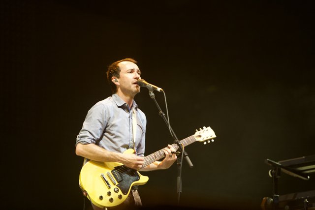 James Mercer Rocks the Stage with his Electric Guitar at Coachella 2012