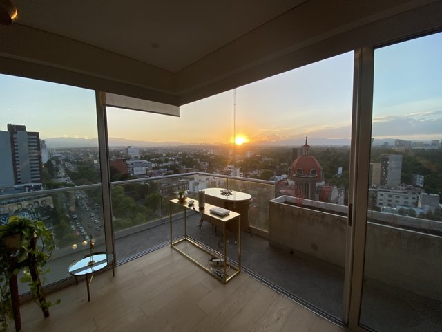 Serene Sunset from Our Balcony in Mexico City