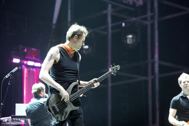 Bassist and his Partner on Stage