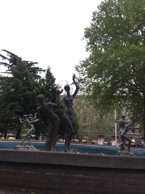 Dancing Statue and Fountain in Orbeliani Square