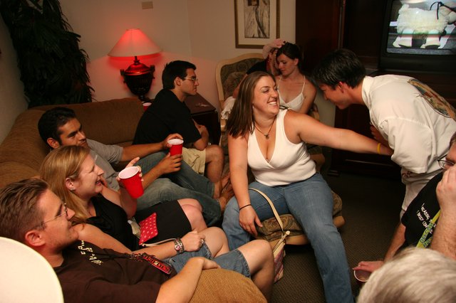 Lively Indoor House Party Gathering with Friends