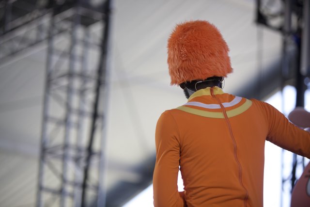 Orange Outfit on Stage