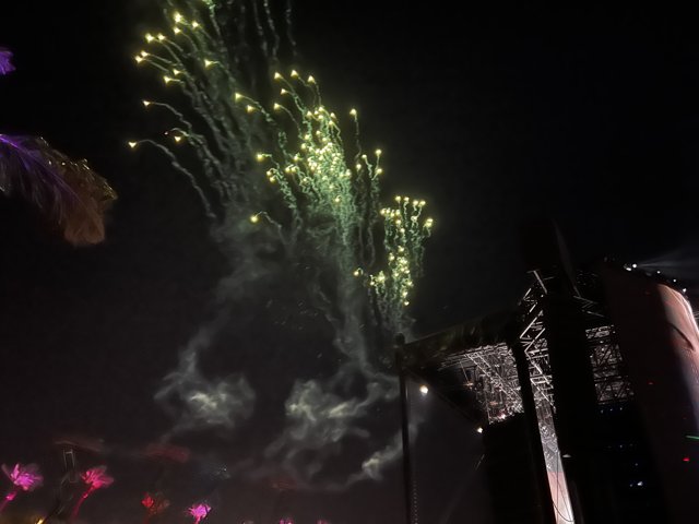 Fireworks Illuminating the Indio Night Sky