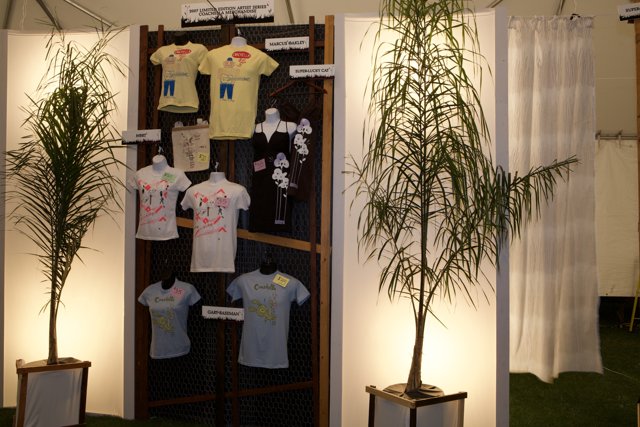 T-Shirt Display Under the Palm Tree