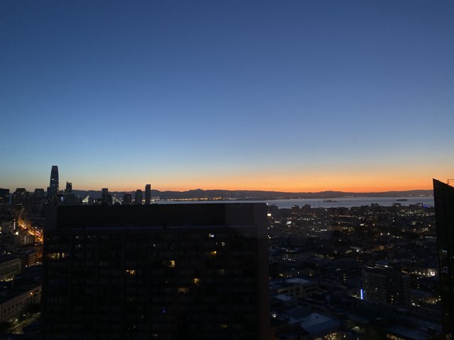 Sunset over San Francisco's Towering Metropolis