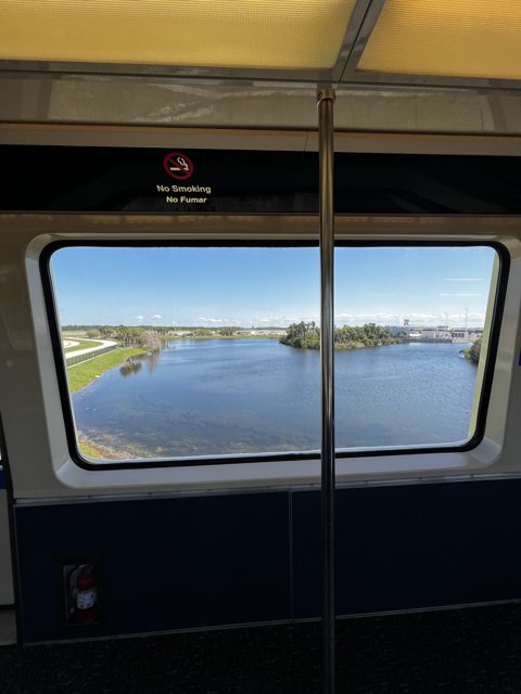 Lake View from Inside the Train
