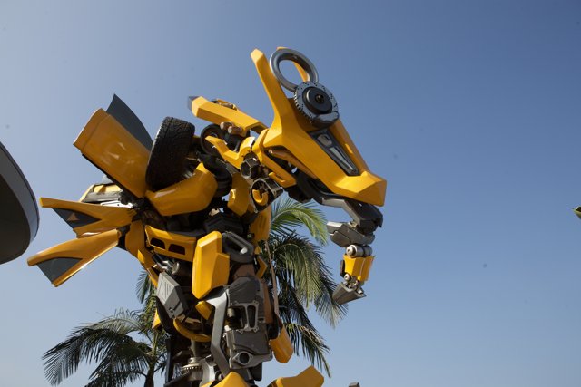 Futuristic Robot Guarding the Skies