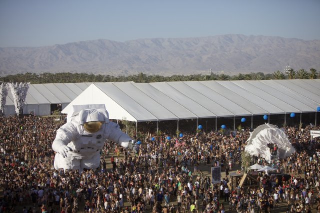 Gathering Under the Giant Tent at Coachella
