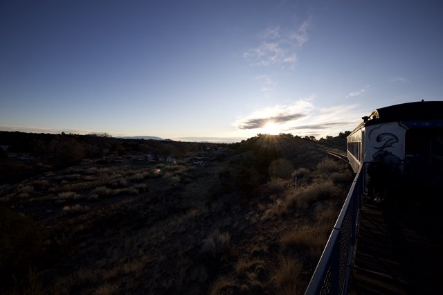 Sunset View from Verde Canyon Railroad Train
