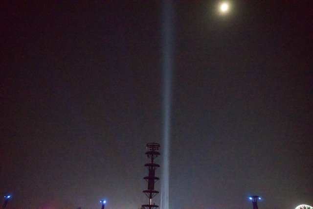 Moonlit Beacon: Nighttime Vigil at Coachella 2024
