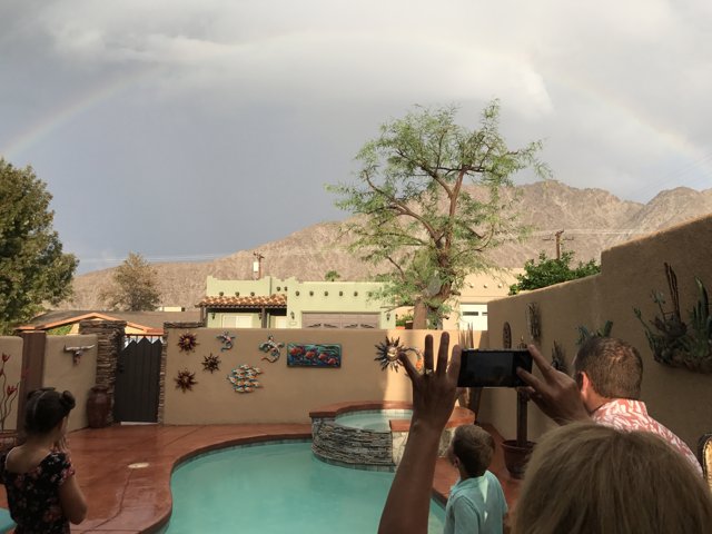 Rainbow Reflections at the Resort