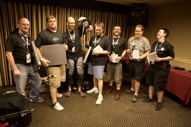Black-Shirted Men with Laptops at Defcon 17