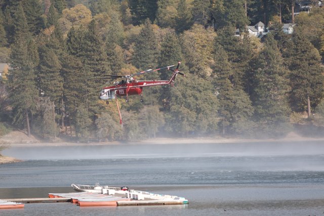 Helicopter Over Watercraft