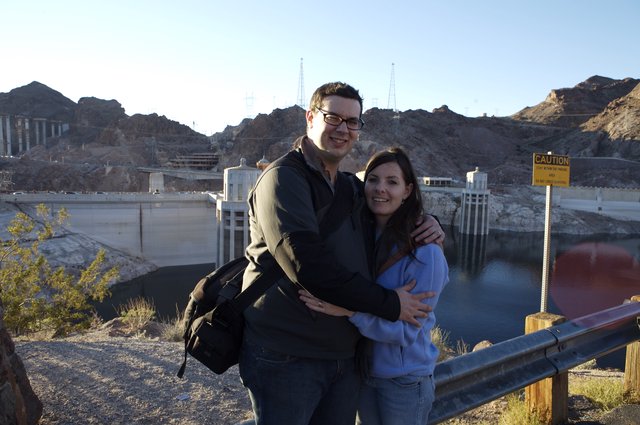 Couple Embracing at Hoover Dam Overlook