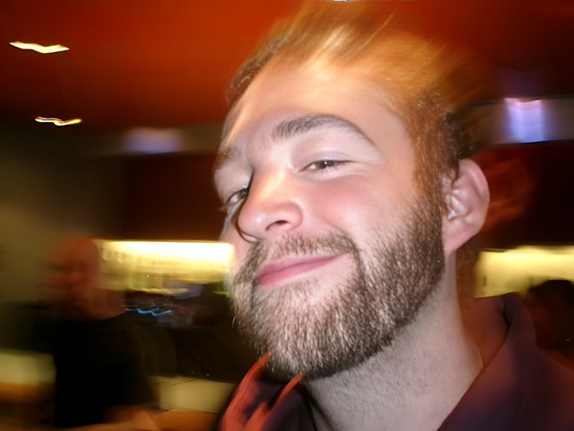 Blurred Portrait of a Bearded Man