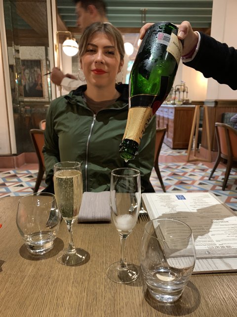 Celebratory Champagne Pour
