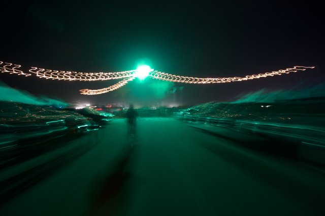 Mysterious Green Flare Lights Up Coachella Night Sky