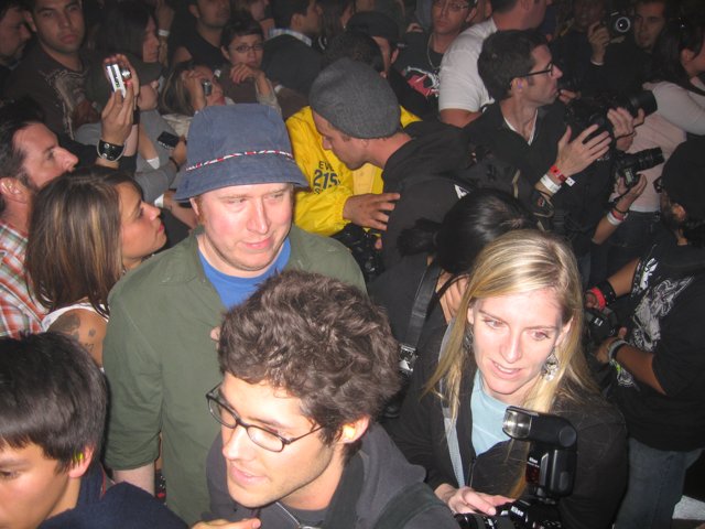 Blue Fedora in the Night Crowd