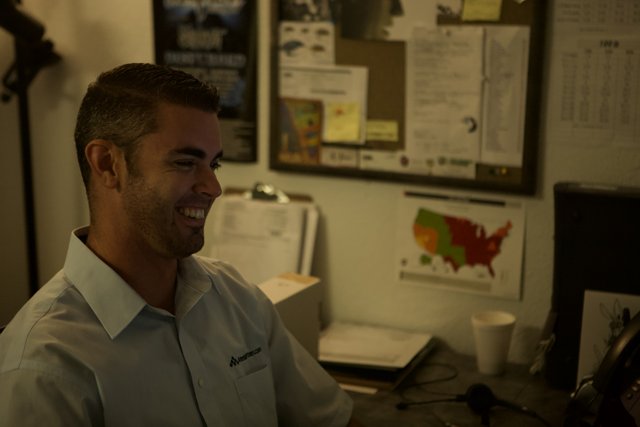 Smiling Dan at his Home Office