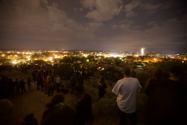 Nighttime Gathering on Santa Fe Hill