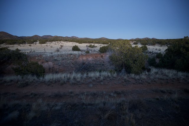 Desert Twilight Over New Mexico Scrubland