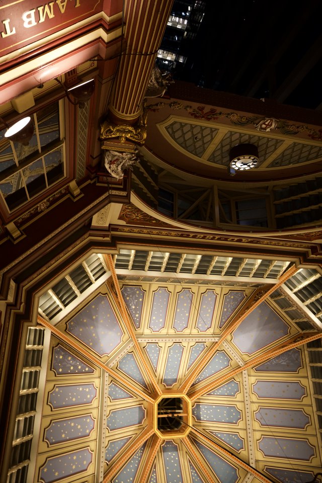 Ornate Victorian Ceiling Architecture in Historic Building
