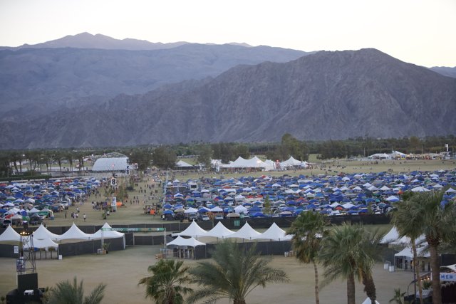 Tent City in the Shadow of the Mountains