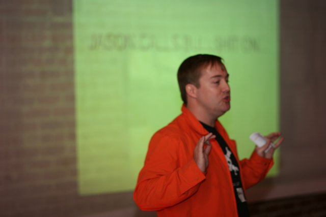 Jason Calacanis presenting at Barcamp 3