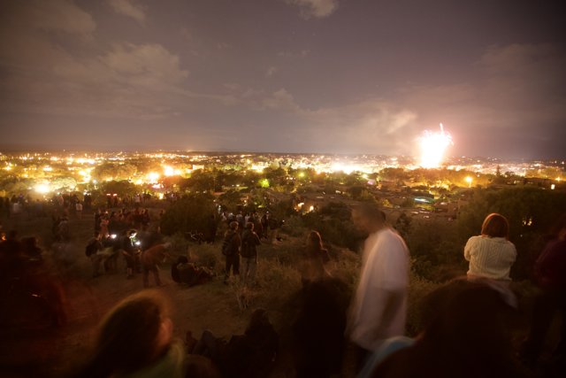 Santa Fe Skyline Alight with Flares