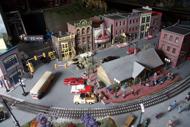 A bustling metropolis on the model train tracks