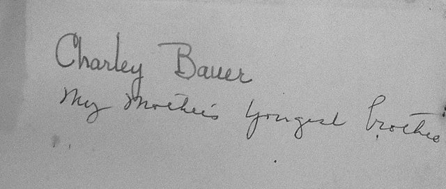 Charley Bauer's Handwriting on Display