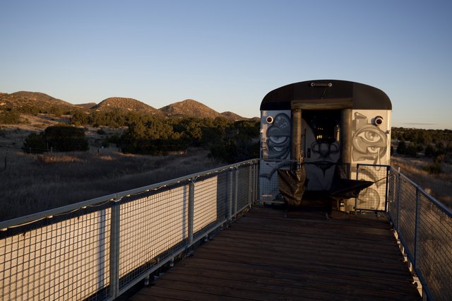 Desert Observation Platform at Golden Hour