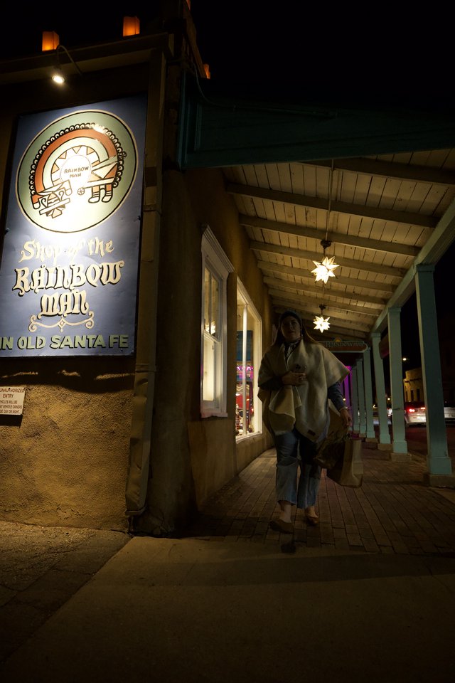 Evening at Rainbow Man Store in Old Santa Fe