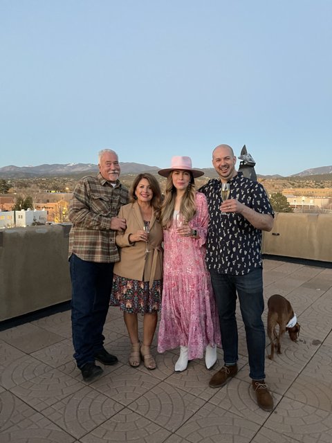 A Family Portrait on a Rooftop in Santa Fe