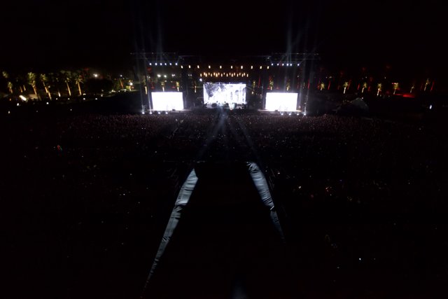 Massive Crowd Enjoys Nighttime Music Extravaganza