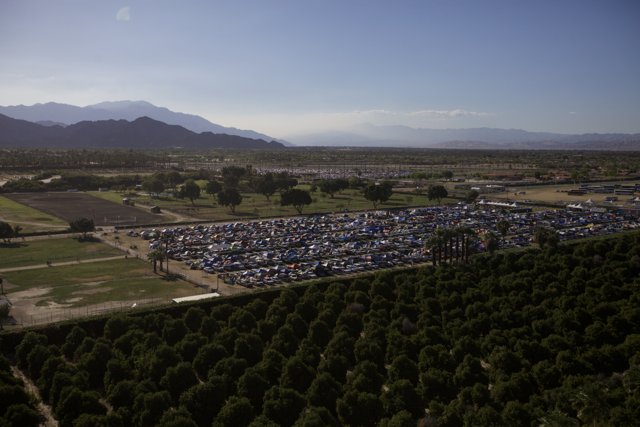 Coachella Parking Lot from Above