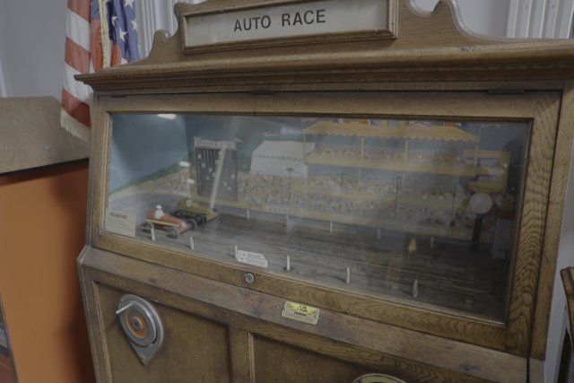 Vintage Auto Racing Cabinet