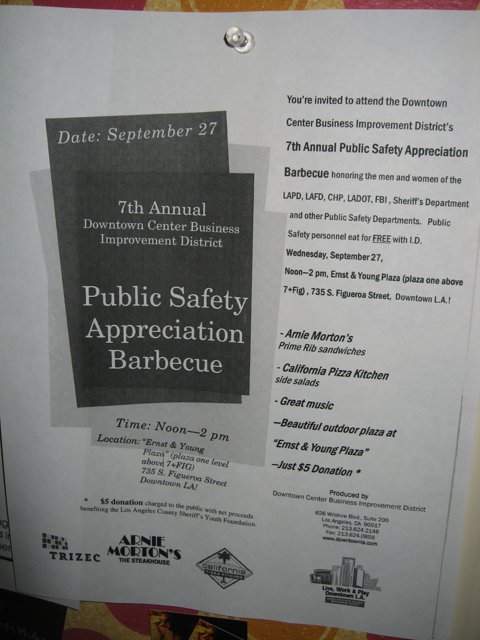 Public Safety Appreciation BBQ Poster