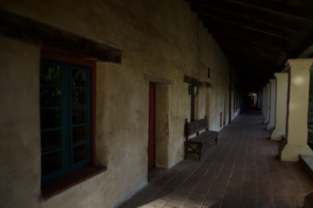 The Corridor of Flagstone and Benches