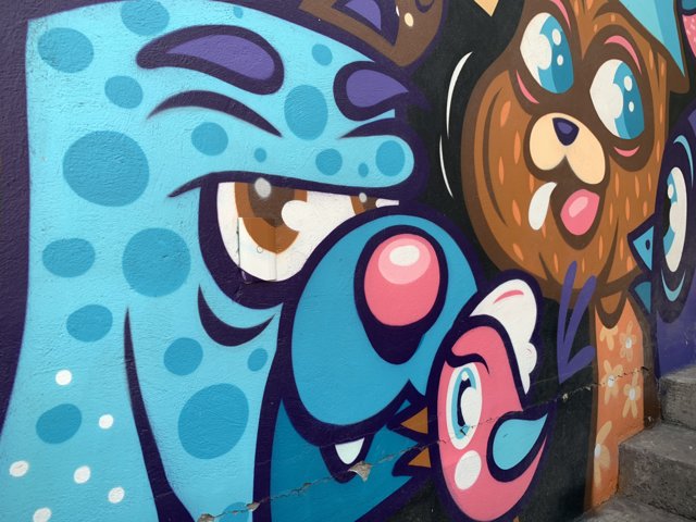 Bear and Dog Mural Brightens Up Oxnard Wall