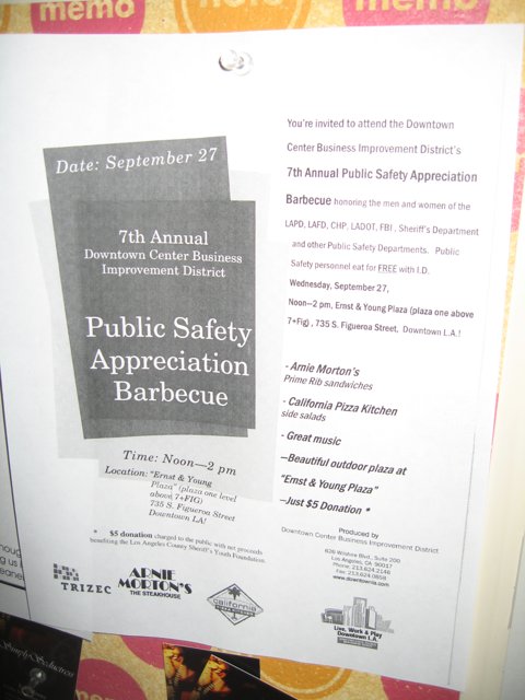 Public Safety Appreciation BBQ Advertisement