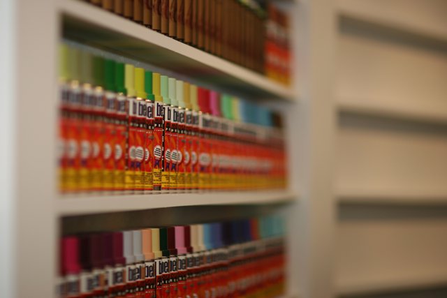Colorful Library Shelf