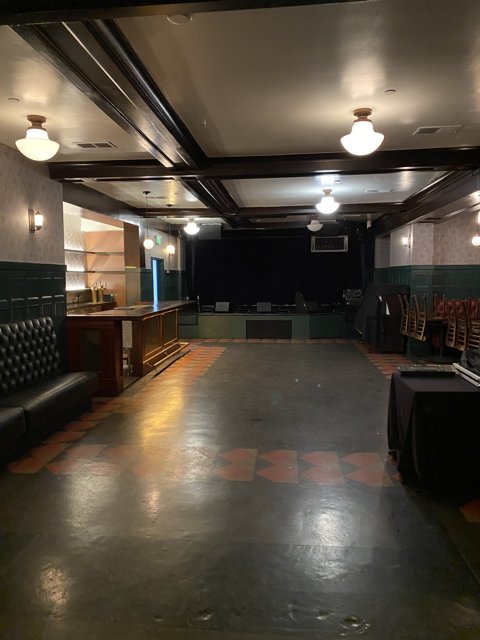 Sleek and Modern Bar in an Empty Room