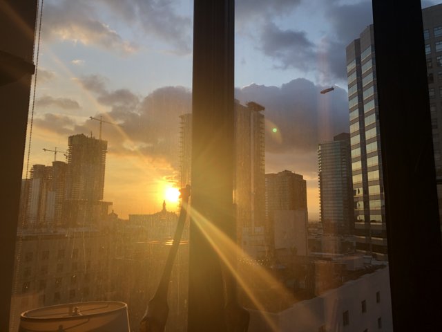 Sunset Behind Skyscraper
