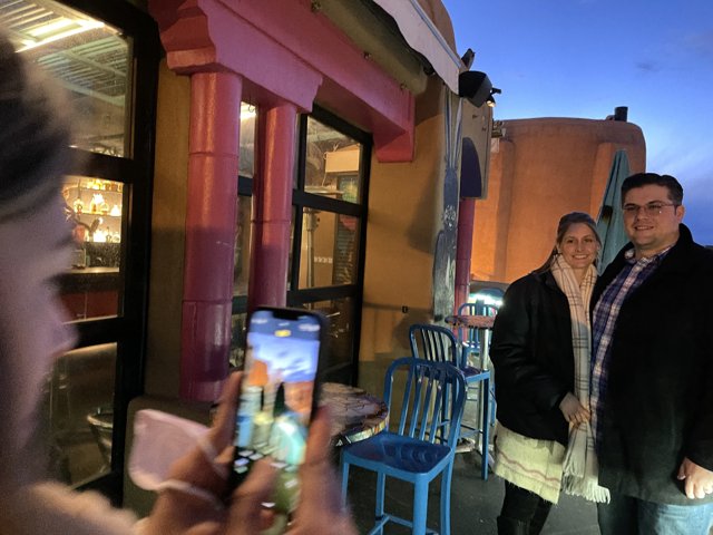 Selfie Time at a Santa Fe Restaurant