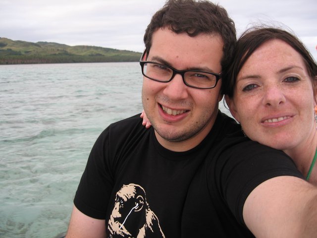 Couple Selfie on Turquoise Waters of Fiji