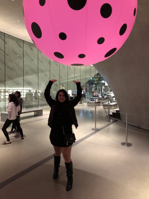 Pink Polka Dot Balloon Fun