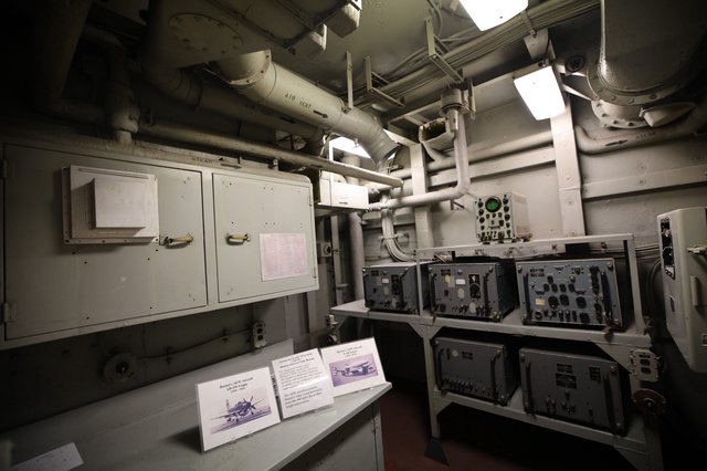 Vintage Radio Communication Room aboard USS Hornet