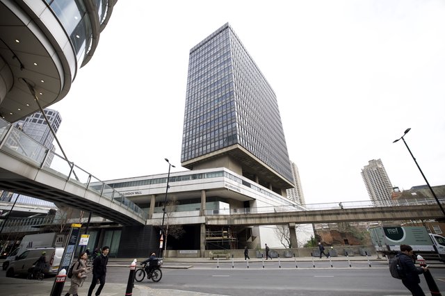 Modern Tower Above Brutalist Podium at South Bank