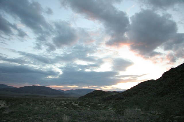 Desert Sunset Among the Clouds